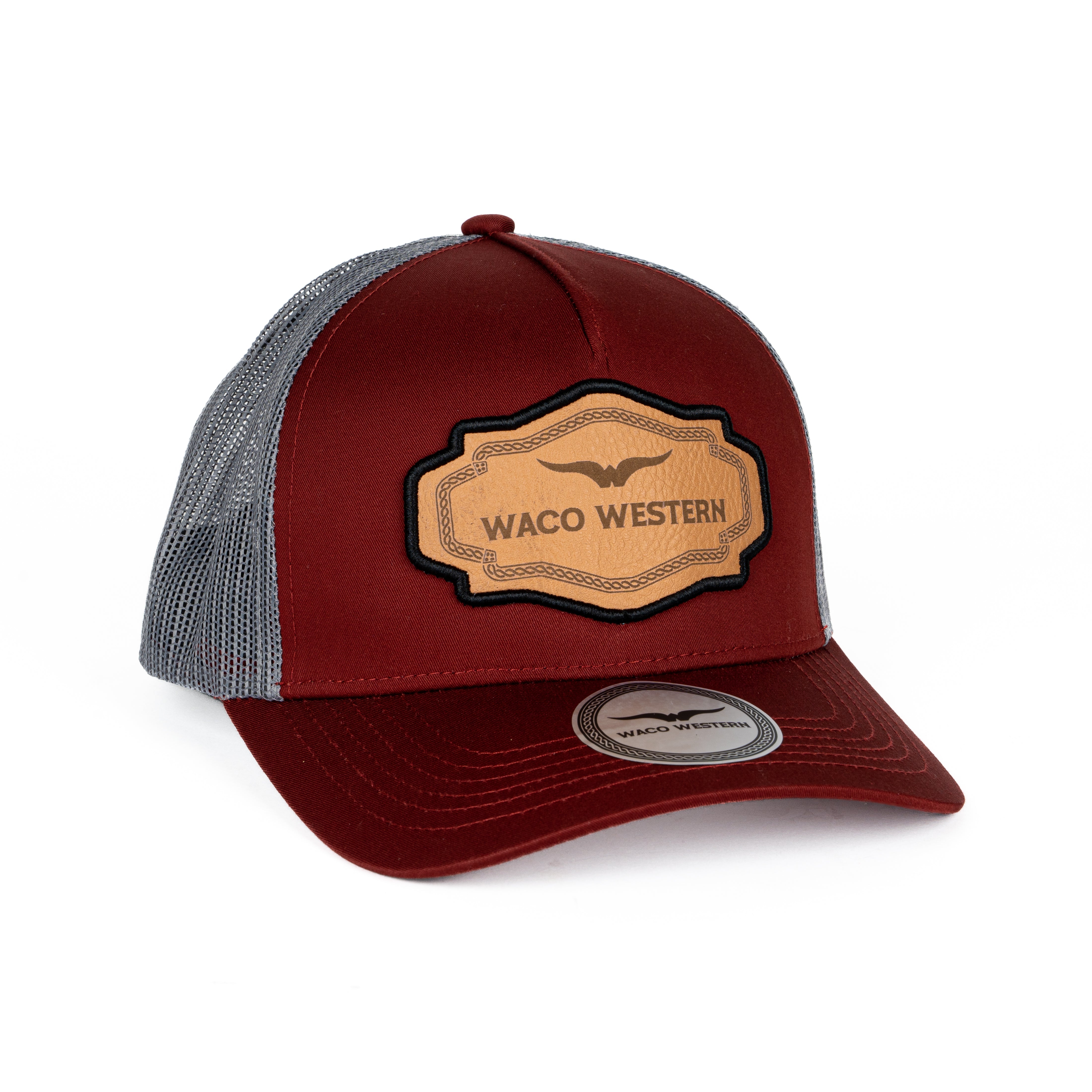 Gorra Waco Western Fort Worth Vino Gris