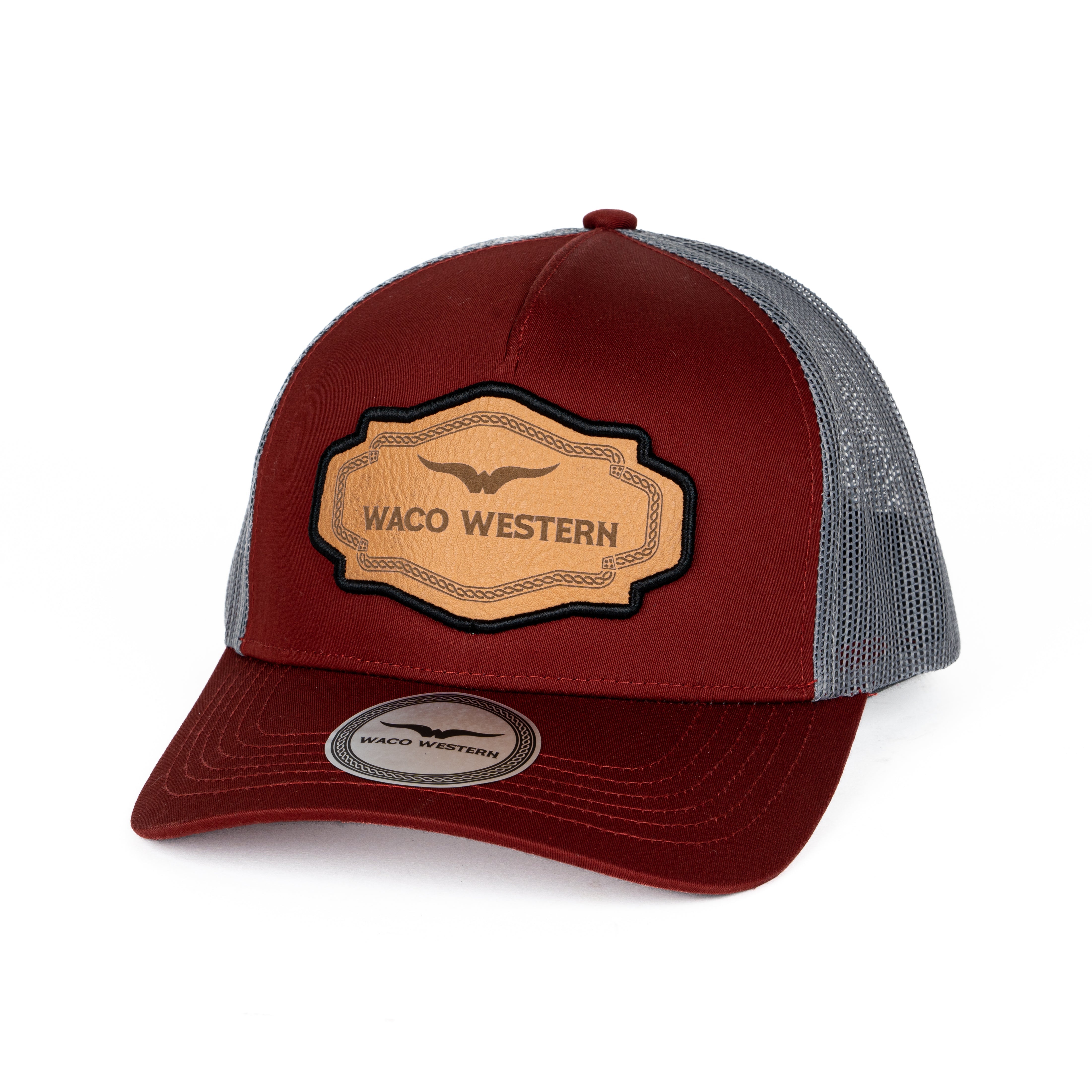 Gorra Waco Western Fort Worth Vino Gris